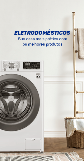 Eletrodomésticos: lava e seca, geladeiras e muito mais. Clique aqui e veja os produtos da categoria.